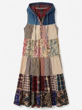 Young Threads Boho Patchwork MIDI 100% Cotton Size Medium ju